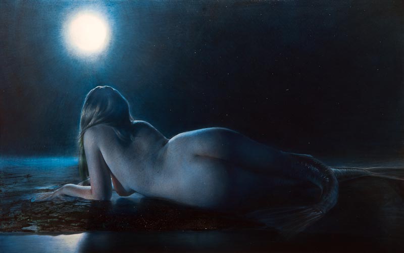 Robert Schoeller Painting: Full Moon Painting TH022